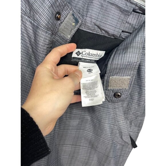 COLUMBIA snow / ski /‎ snowboarding pants Youth Size 14/16 grey plaid - Picture 3 of 10